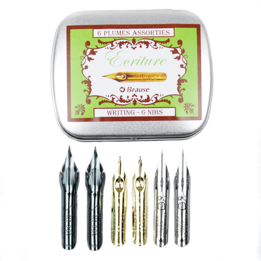 Estojo Caligráfico Brause com 6 Penas Ecriture